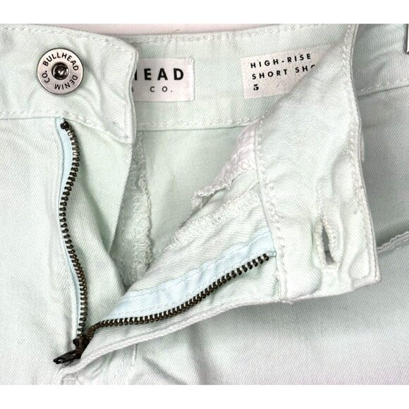 Bullhead Womens Jean Shorts Cut Offs Mid Rise Stretch Summer Denim Pastel Size 5 - Picture 4 of 11